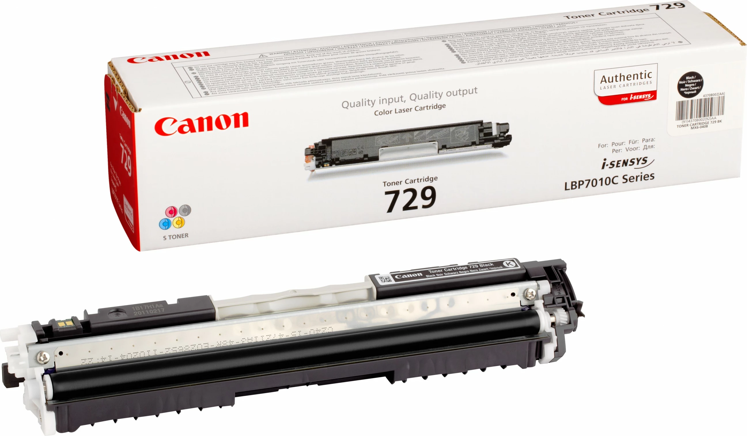 Toner, črn Canon 729 BK, 1200 strani