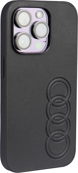 Ovitek iz umetnega usnja za iPhone 14 Pro 6.1, Audi, črn