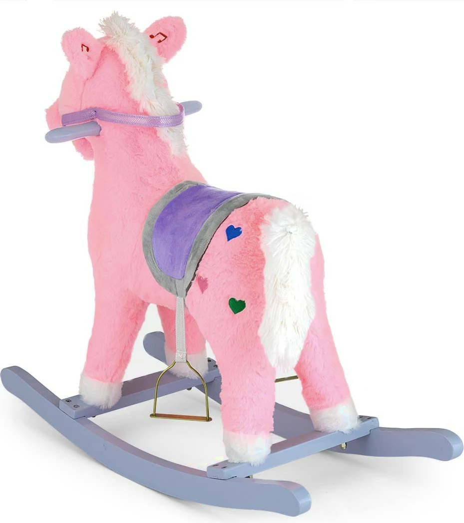 Gugalni konj Milly Mally Pink Spotted, 74x58x28 cm, rožnato/vijolično