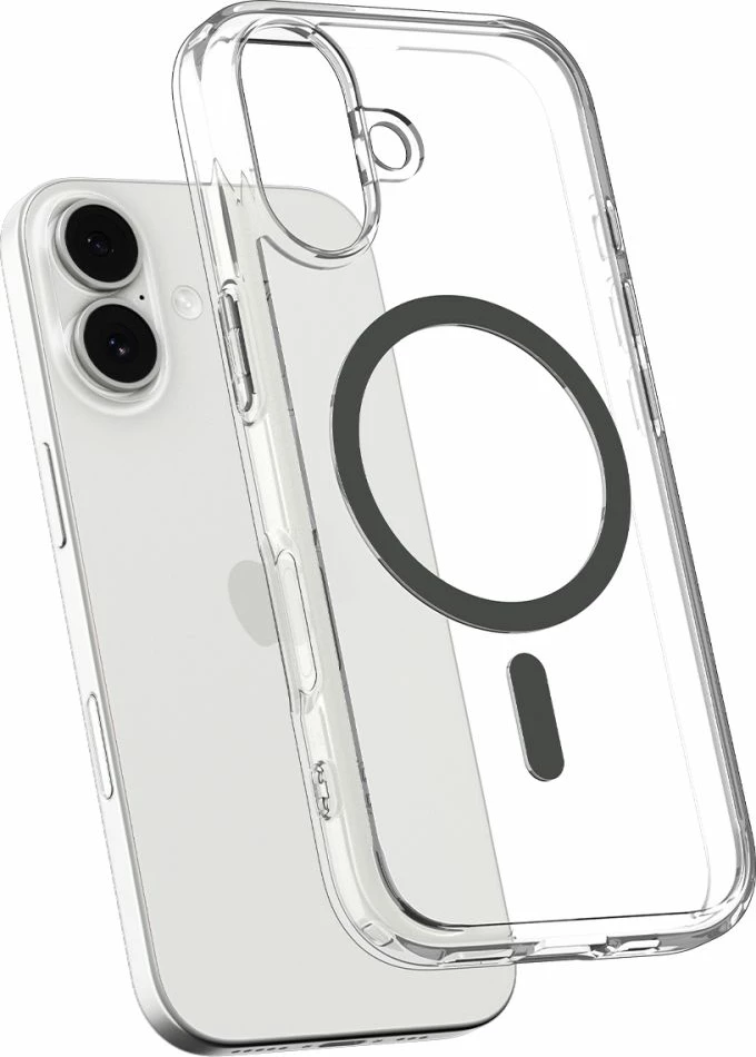 Prozoren siv zaščitni ovoj Spigen Ultra Hybrid MagSafe za iPhone 17