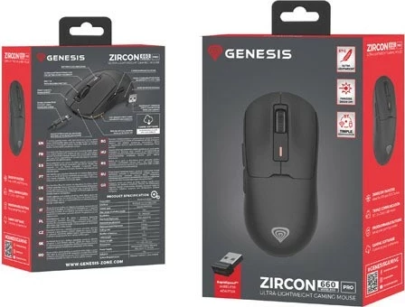 Igralski miš Genesis Zircon 660 Pro Wireless, črn
