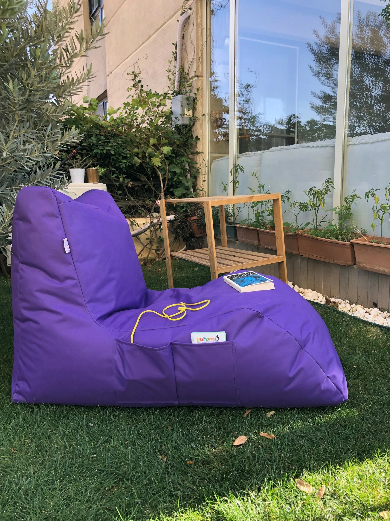 Sedežna vreča za sprostitev (daybed), Atelier del Sofa, vijolična