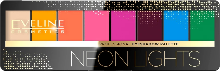Paleta senčil Neon Lights, Eveline Cosmetics Professional 06, za ženske