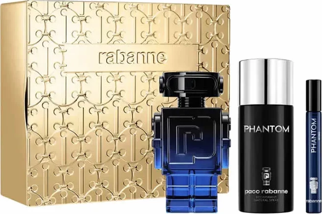 Eau de Parfum za moške Paco Rabanne Phantom Intense set 3 kosi, 100 ml