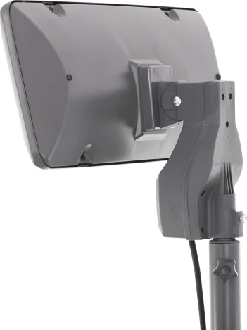 Stoječi grelec za teraso Adler Camry CR 7737, 1000/2000 W, kvarčni grelci, IP24, 14 m², višina 157–202 cm, siv