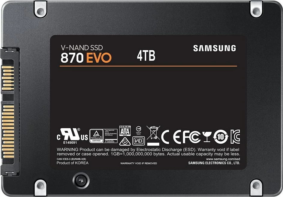 SSD 4 TB, 2,5", SATA III, črn Samsung 870 EVO
