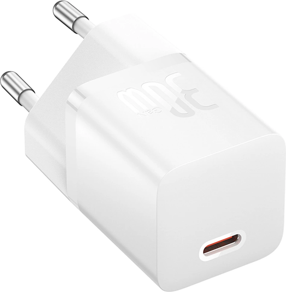30W hitri zidni polnilec GaN5, USB-C, bel — Baseus