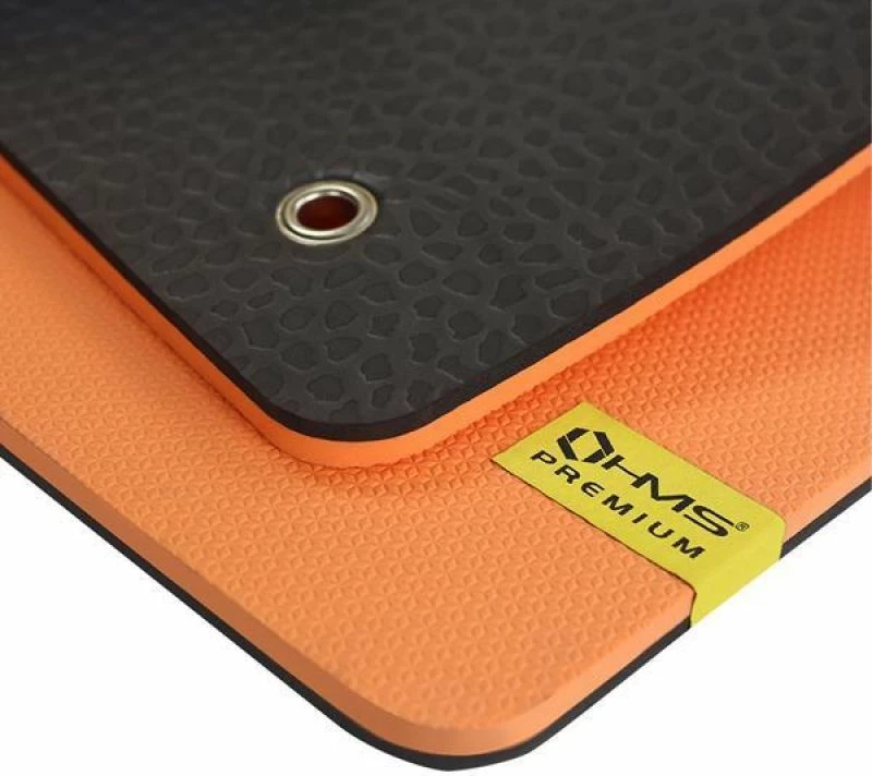Tapis za vadbo z luknjami HMS Premium MFK01, oranžno-črn