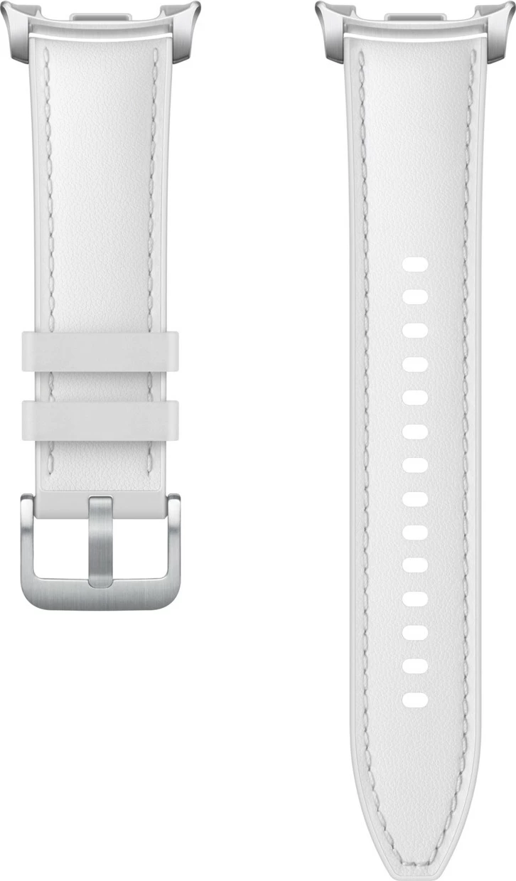 Hybrid pašček za Smartwatch Watch8 Classic, S/M & M/L, umetno usnje, bel - Samsung