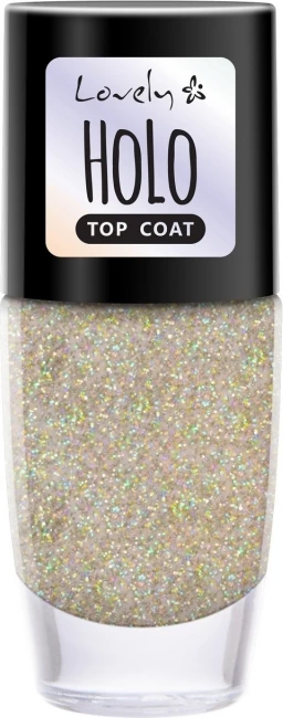 Holografski top coat za nohte Lovely Holo Top Coat, 8 ml