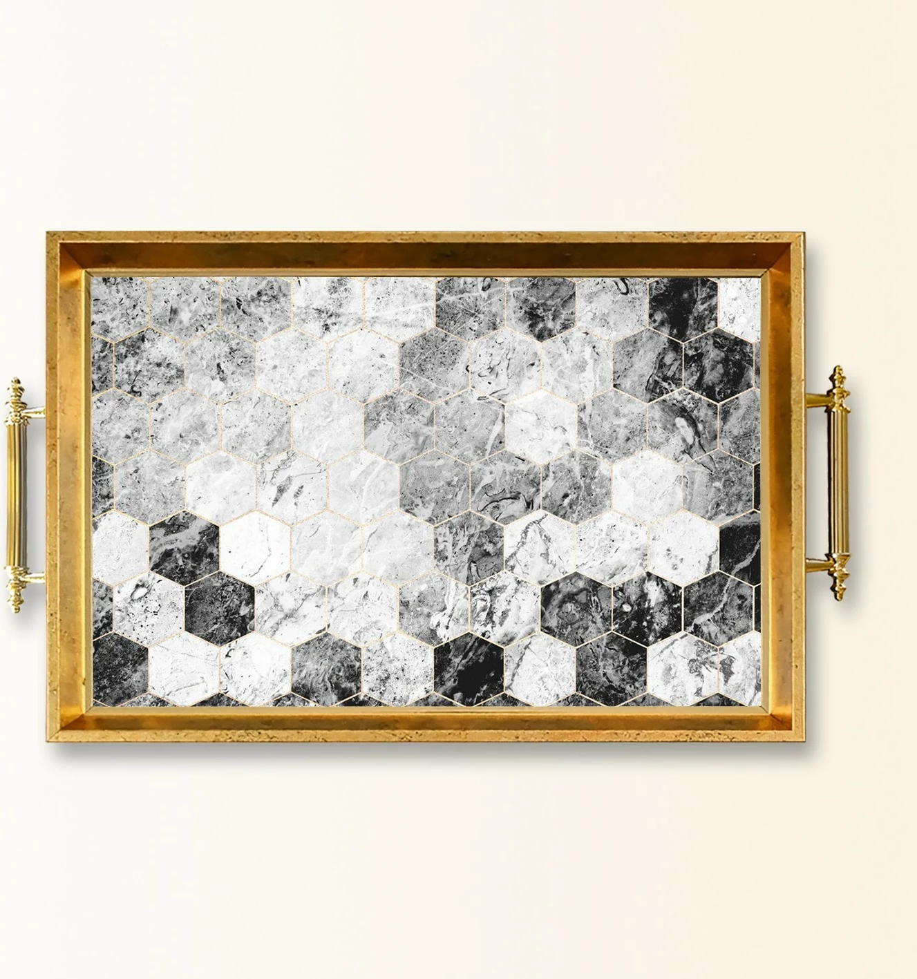 Pladenj iz stekla, večbarven, Aberto Design TPEA9822