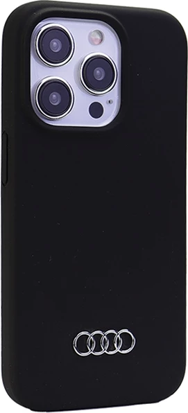 Zaščitni ovitek Audi za iPhone 15 Pro Max/Pro, silikon, črn