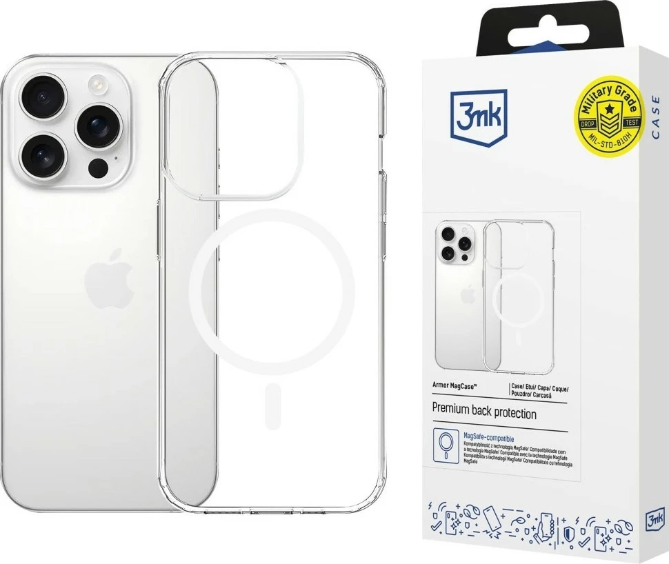 Prozoren ovitek za telefon 3MK Armor MagCase za iPhone 14 Pro Max