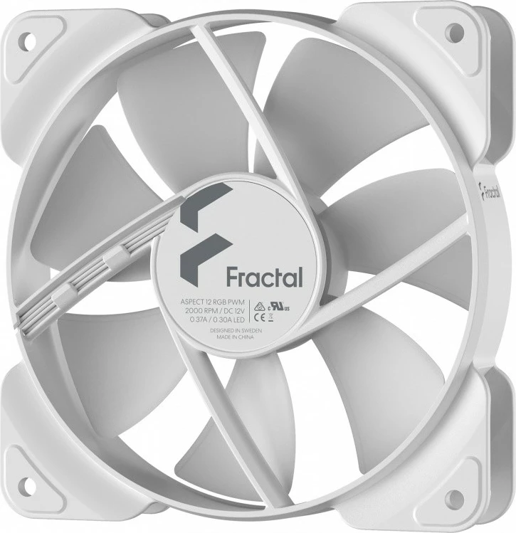 Ventilator za ohišje Fractal Design Aspect 12 RGB PWM, 12 cm, bel