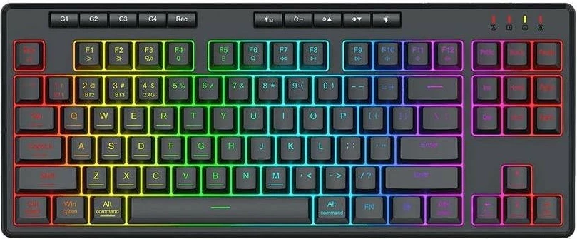 Gaming tipkovnica Redragon SHIVA PRO K516RGB-PRO 87, RGB, črna