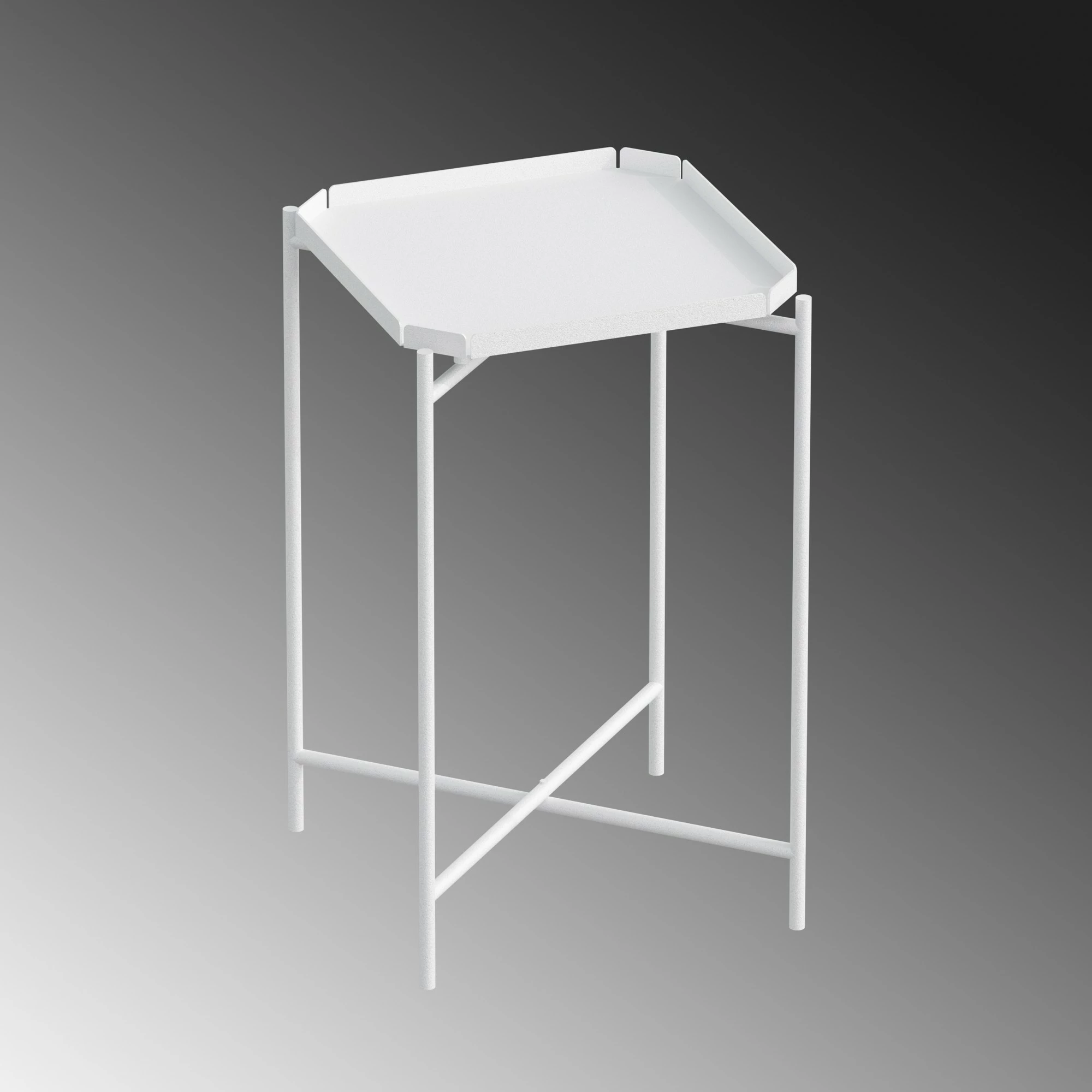 Kavni mizica, belo, Hanah Home SHB-008-B