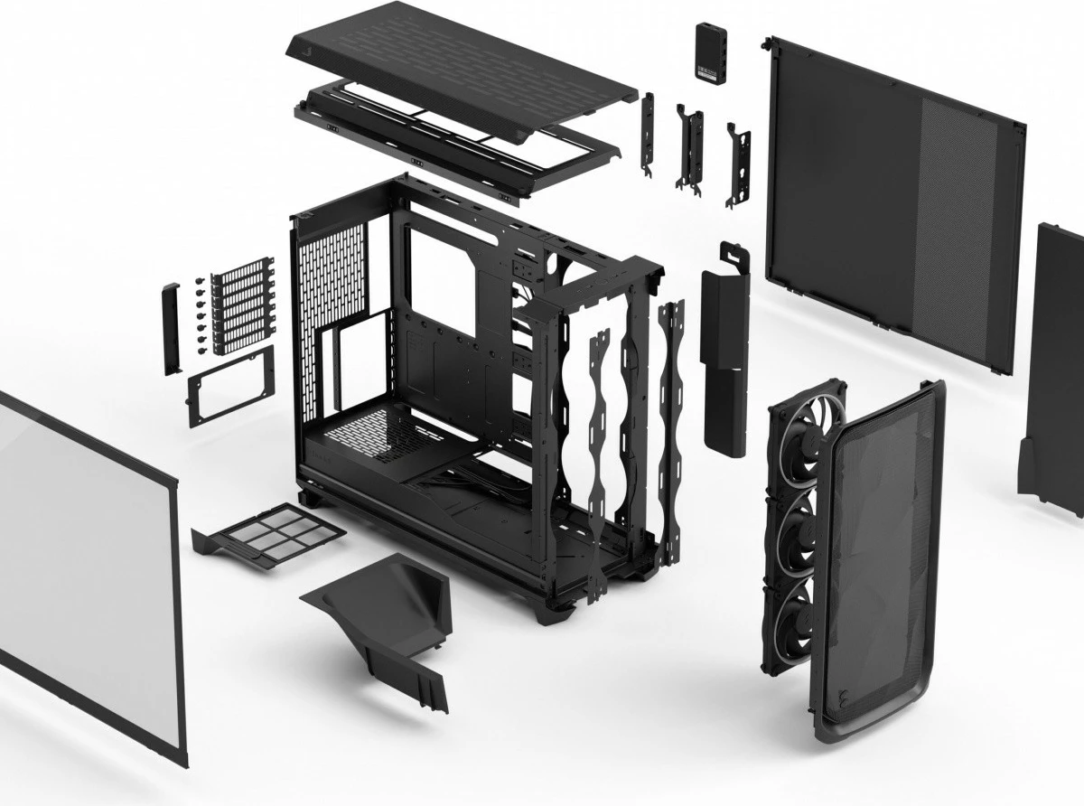 Računalniško ohišje Fractal Design Meshify 3 XL Ambience Pro RGB BlackTG Light Tint, Tower, črno