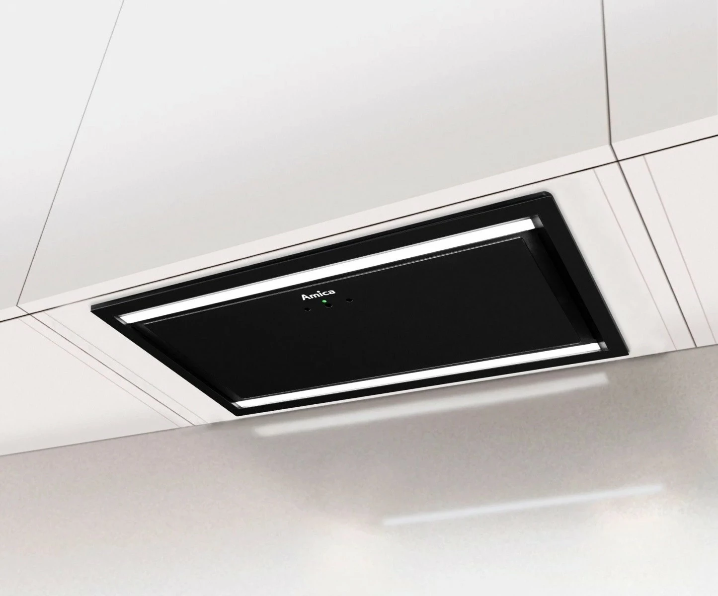 Vgradna napa, 60 cm, upravljanje z gibi in daljinskim upravljalnikom, LED, črna Amica OMC6751B