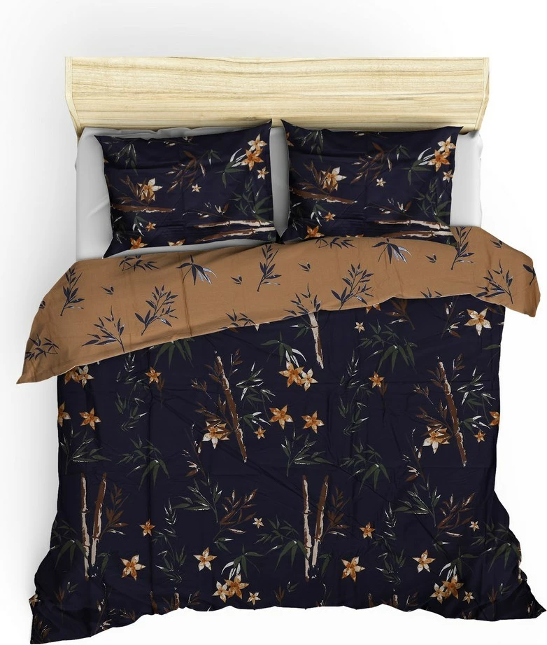 Set enojnih prevlek iz satena, bambus, cvet, L'essentiel