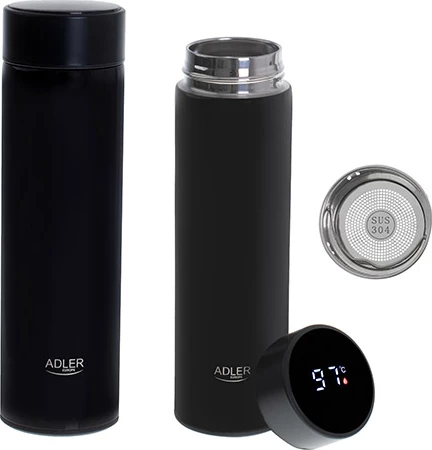 Termos z LED zaslonom, Adler AD 4506, 473 ml, črn