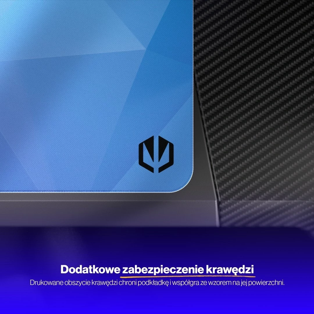 Mauspad, Endorfy Crystal Blue L, plastika, modra