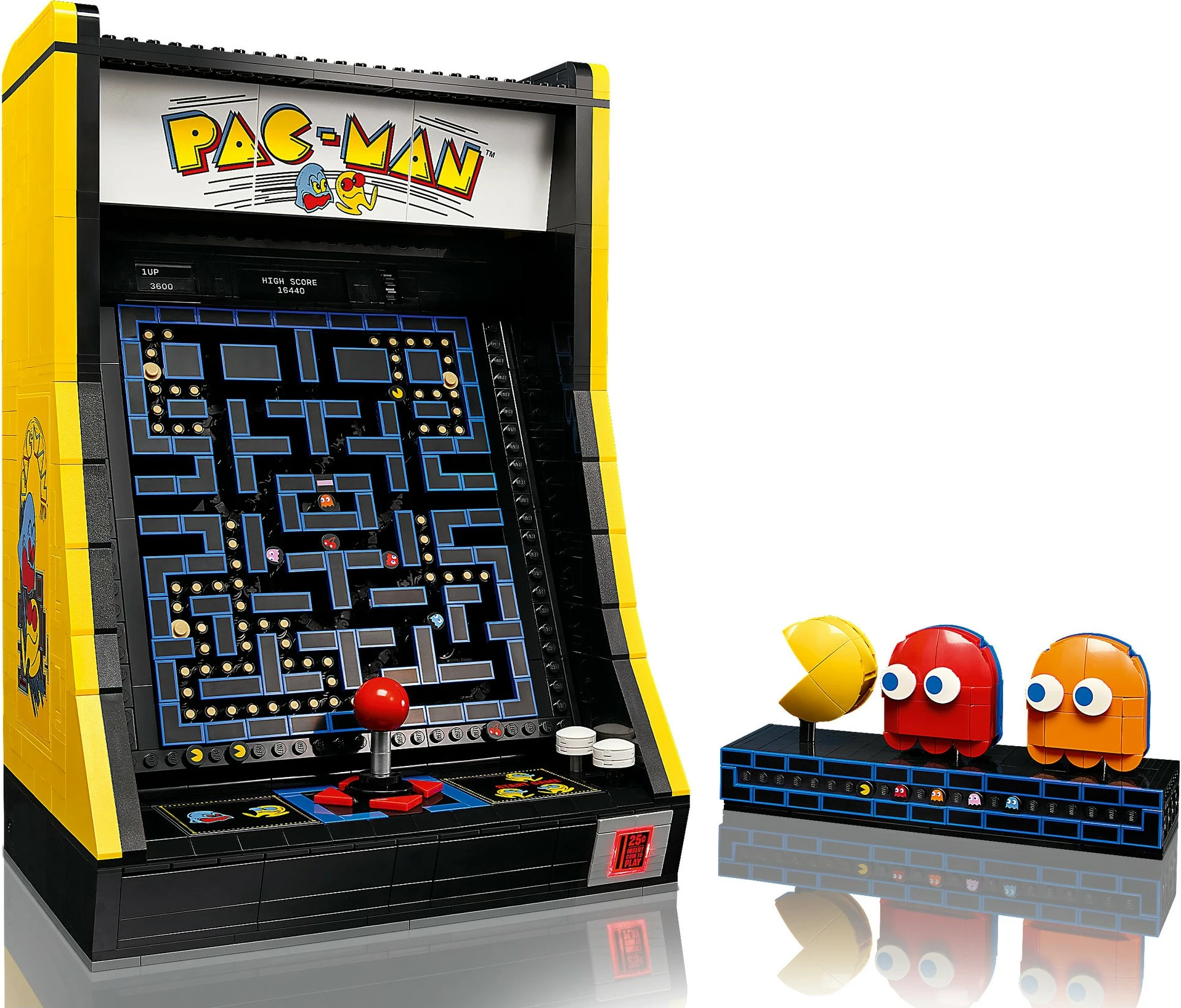 Rekonstrukcija arkadne igre PAC-MAN, LEGO Icons PAC-MAN Arcade 10323, 2651 kosov, večbarven