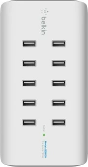 Univerzalni polnilec Belkin Rockstar, 10 x USB 2.0, bel
