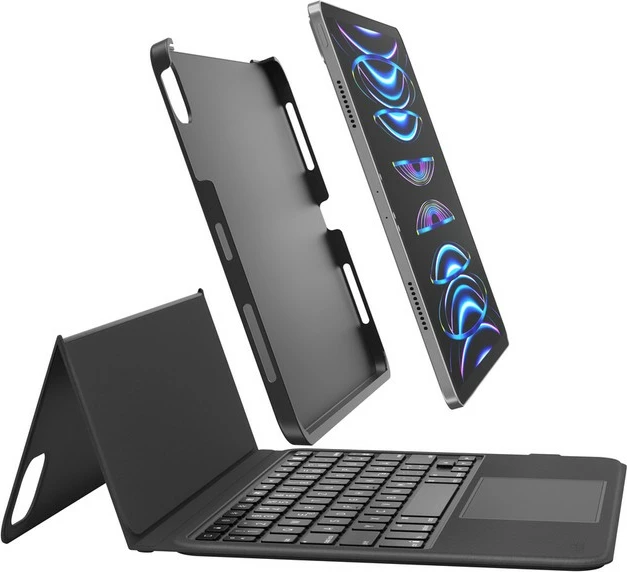 Zaščitni ovitek z integrirano tipkovnico Belkin BBZ001DE-V1 za iPad Pro 11" 3. gen., iPad Air 11" M2, iPad Pro 11" 2. gen., iPad Pro 10,5", črn