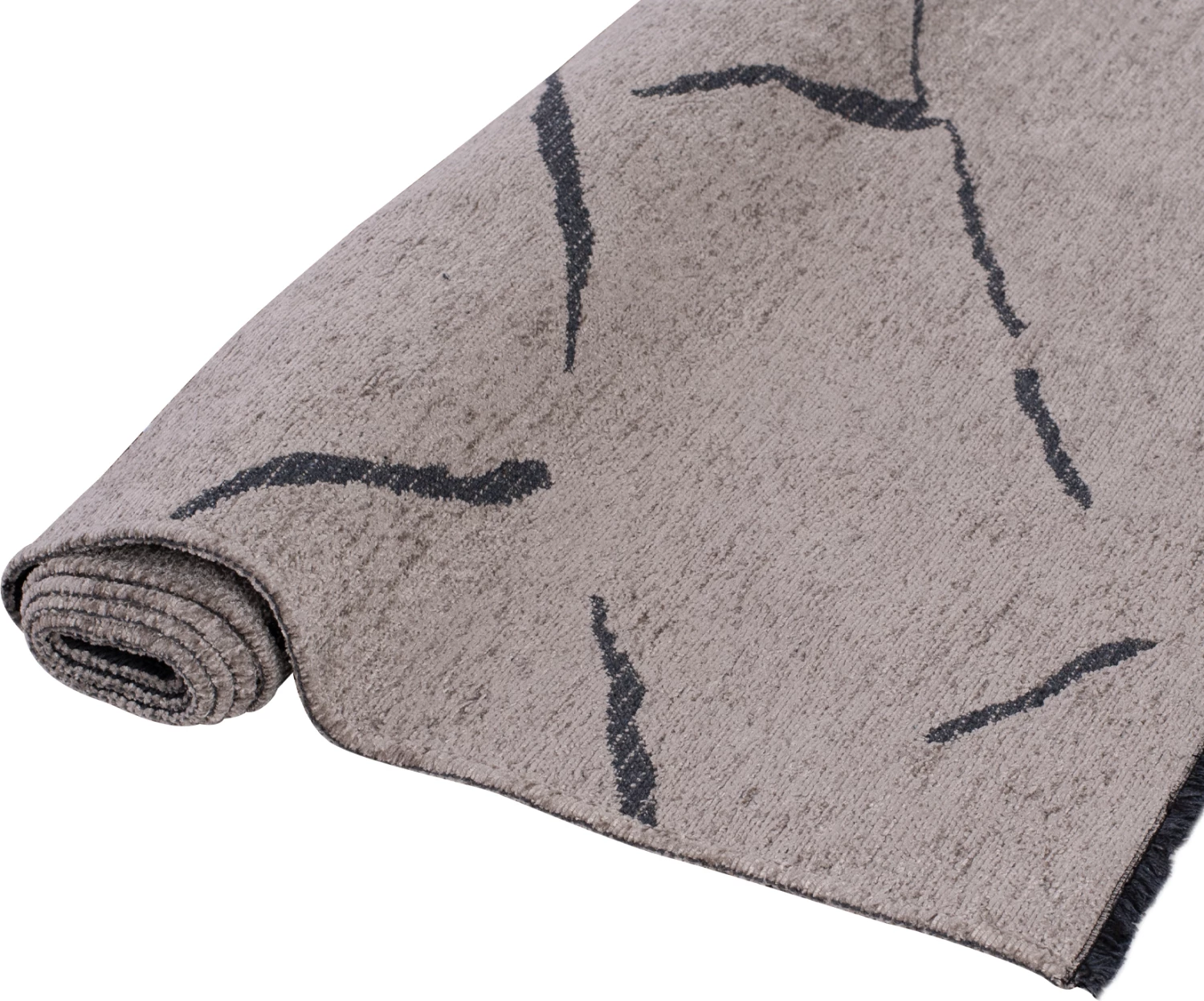 Svetlo siva-črna preproga s samorobovi FH7674.02 160Χ230 cm