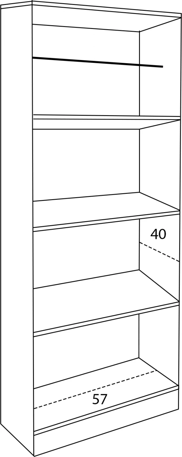 Garderobna omara 2 vrat z 3 policami FH337.02 Sonama 60x42x180