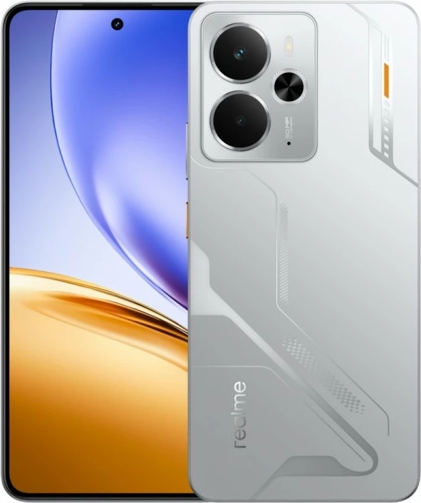 Pametni telefon Realme 14 5G RMX5070, 8/256GB, 6,67", Snapdragon 6 Gen 4, 6000 mAh, IP69, Mecha Silver, z dodatki