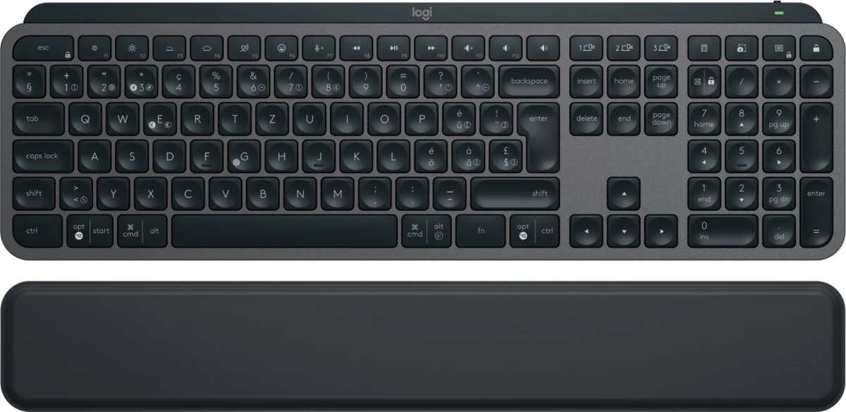 Polna tipkovnica Logitech MX Keys S 920-011573, CH postavitev, grafit