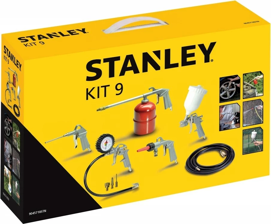 Set orodij pnevmatskih, 9-delni, Stanley, kovinski