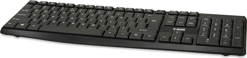 Tastatura z USB kablom 1,8 m, črna — iBOX Eris IKC2010B