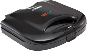 Toster za sendviče, Adler MS 3032, 850 W, nelepljive plošče, pripravi 2 sendviča (4 trikotnike), črn