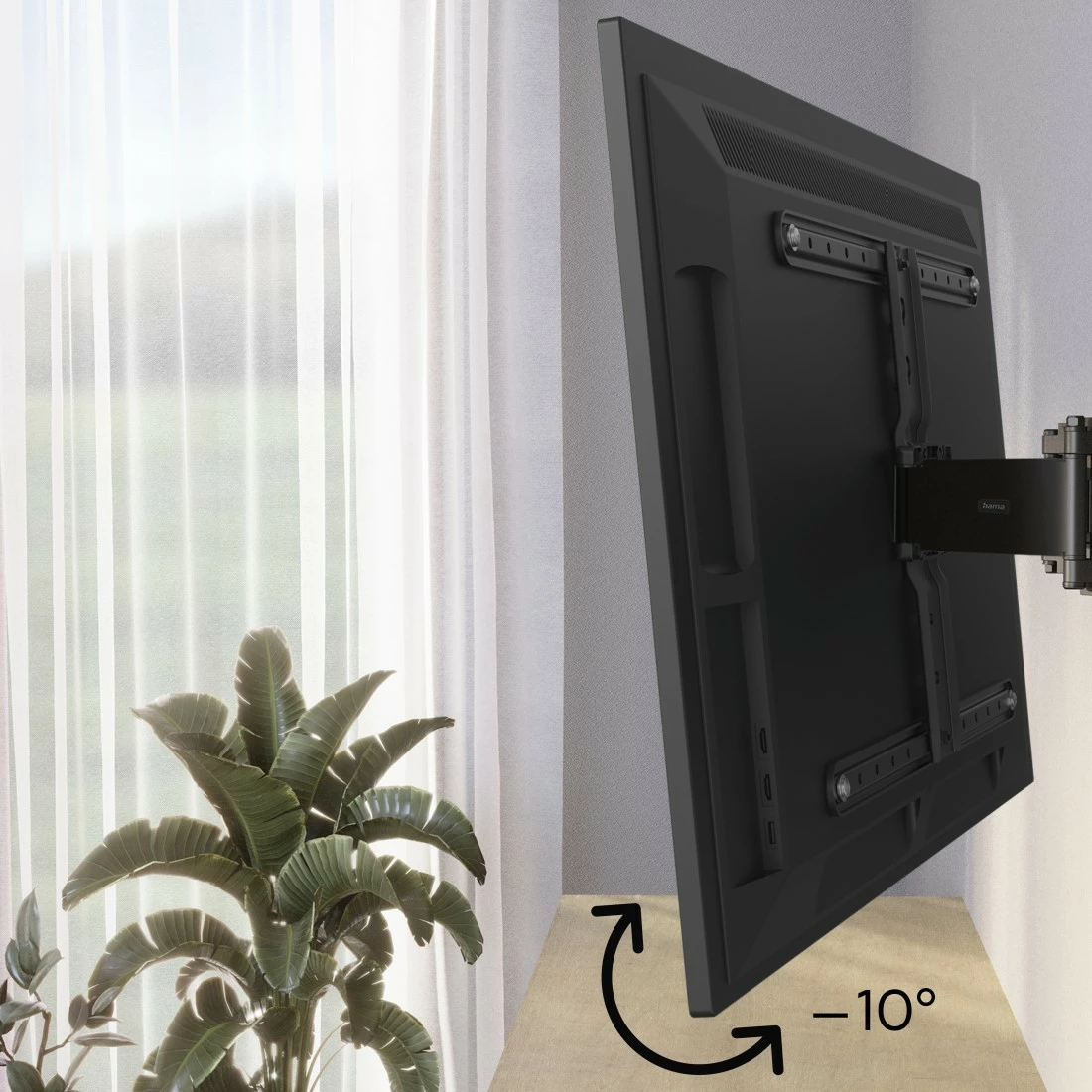 Stenski nosilec za TV Hama 220851, za LCD/LED 37-90" , do 50 kg, črn