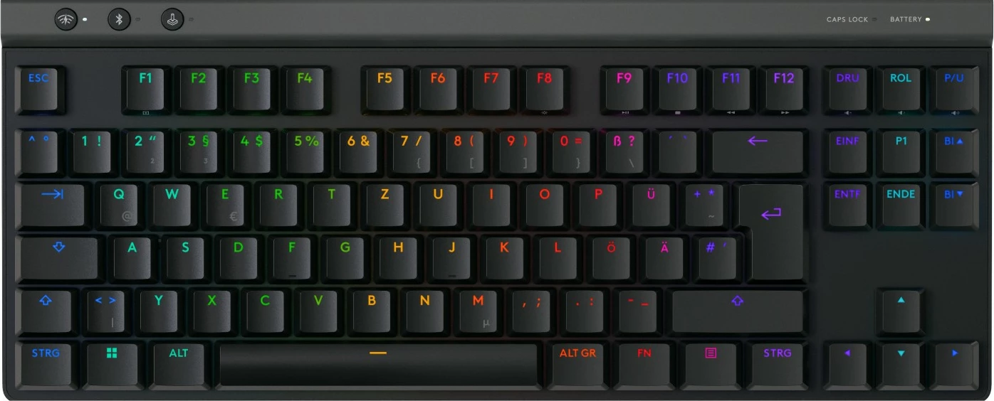 Tenkeyless mehanska tipkovnica Logitech G515 LIGHTSPEED TKL, žična in brezžična, RGB LED, QWERTZ, črna