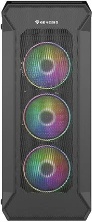 Računalniško ohišje Genesis Irid 505 V2 ARGB, Midi Tower, 4x ARGB ventilatorji, ATX/Micro ATX/Mini ITX, črno
