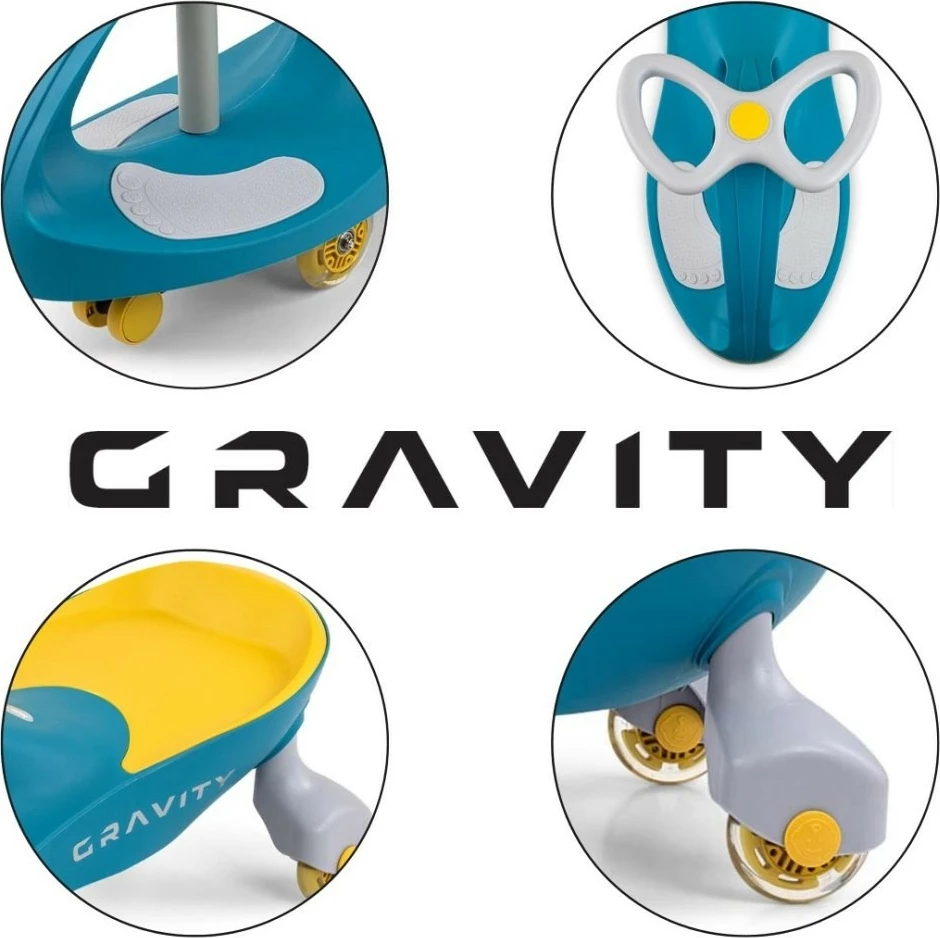 Igrača ride-on Milly Mally Gravity Gaiter, 4 kolesa, zelena/rumena
