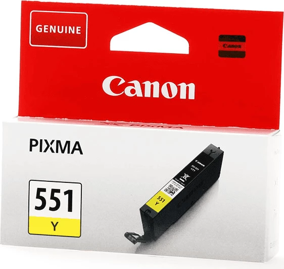 Kartuša s črnilom Canon CLI-551Y / 6511B001, 7 ml, do 344 strani, rumena