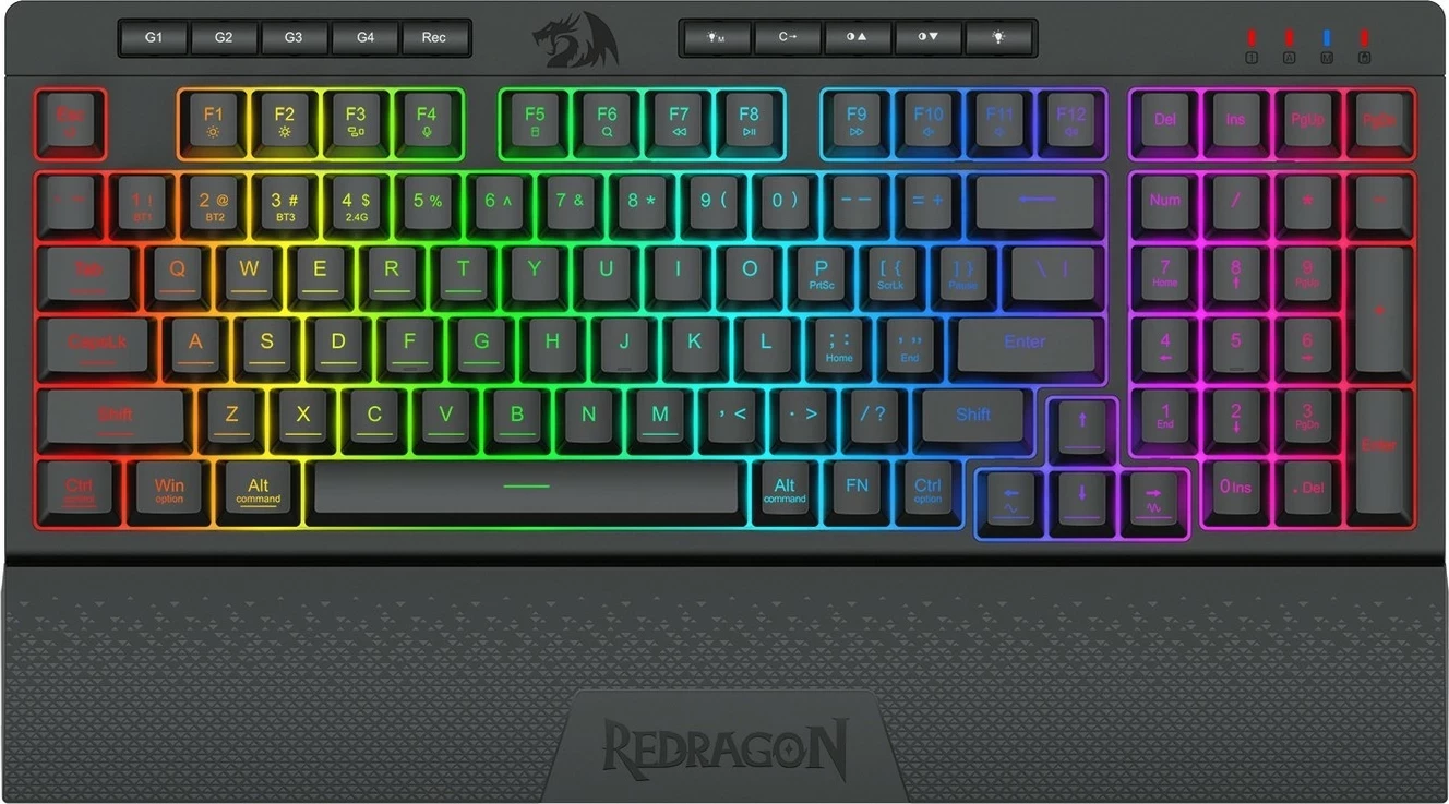 Gaming tipkovnica RGB, brezžična/žična, črna Redragon Shiva 98 Pro K515-Pro