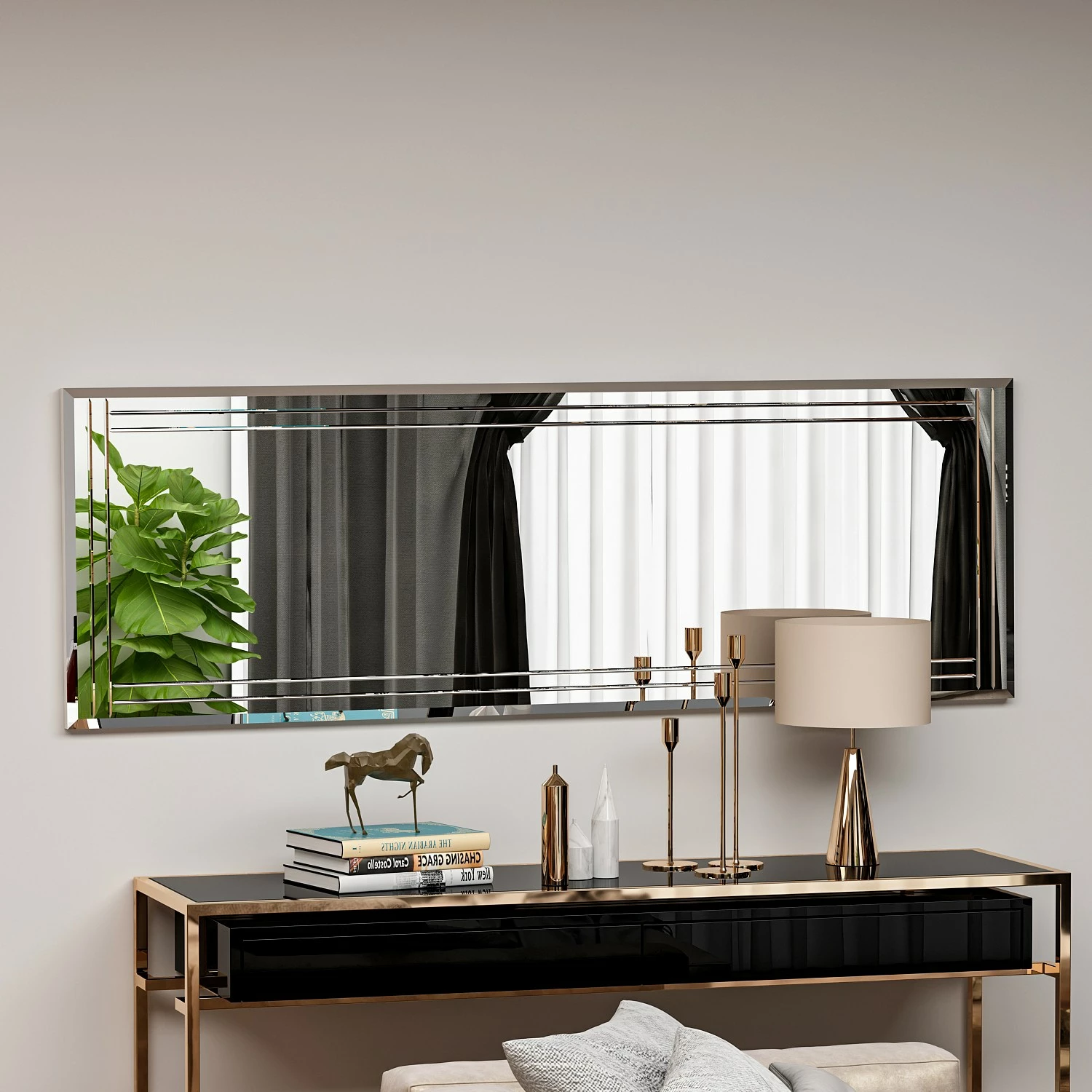 Ogledalo za komodo Hanah Home Buhem, belo