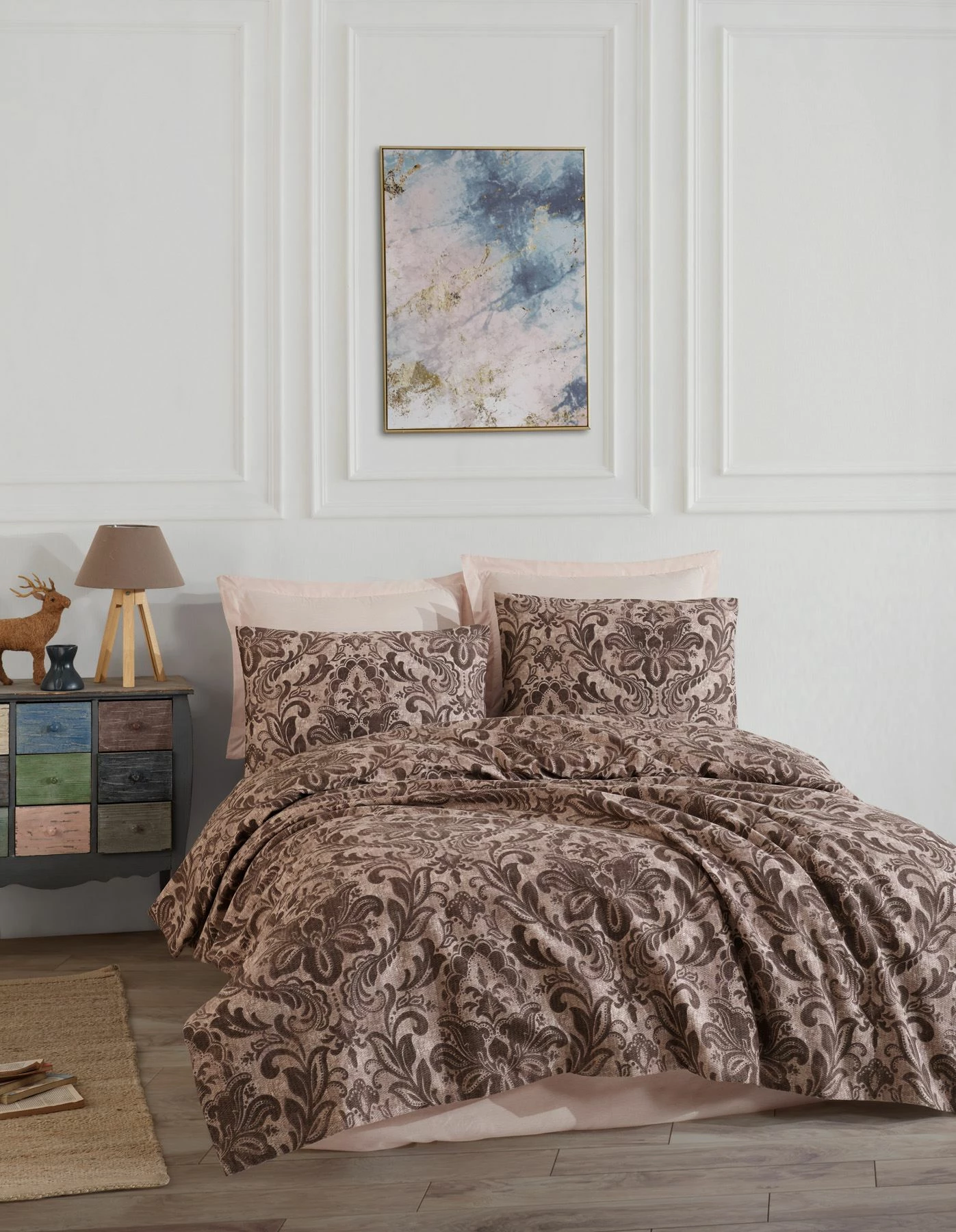 Odeja Double Pique, 200 x 235 cm, rjava, L'essentiel