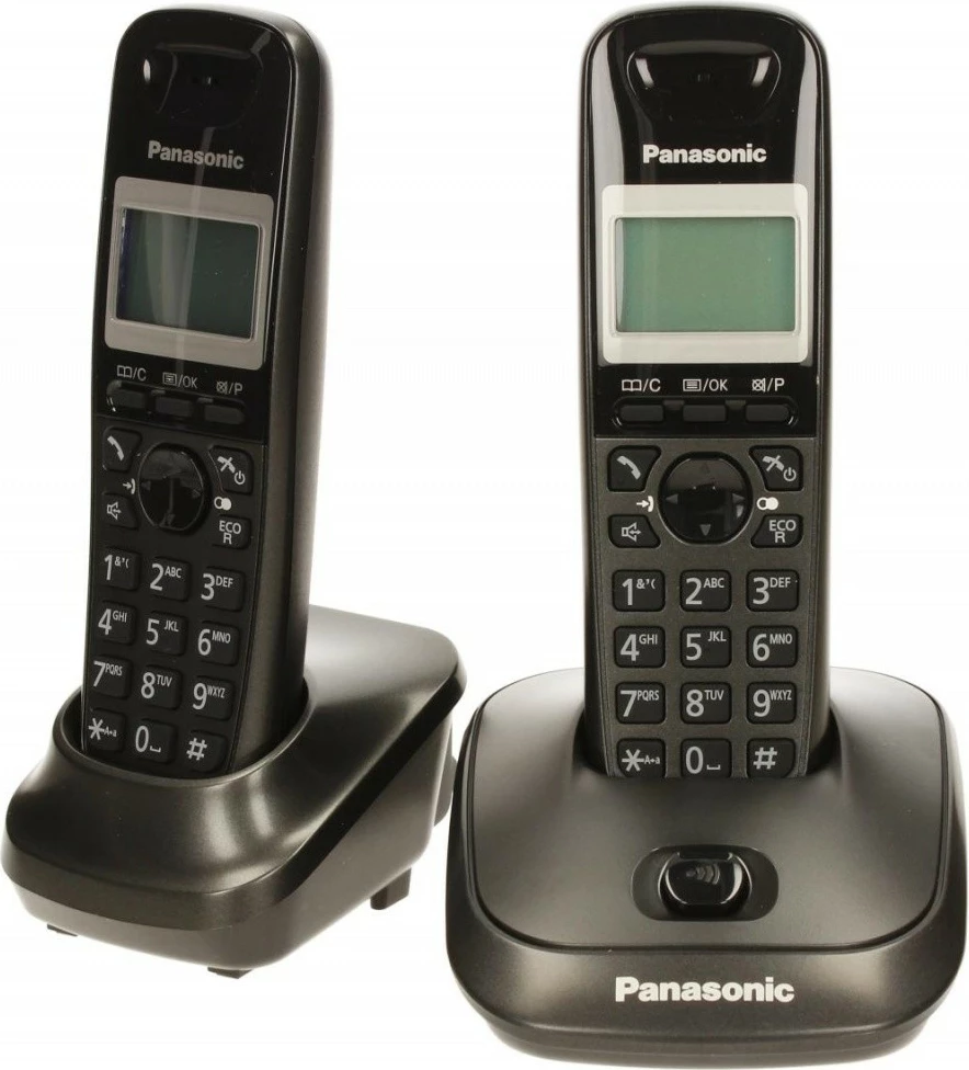 Brezžični telefon Panasonic KX-TG2512 Duo, siv