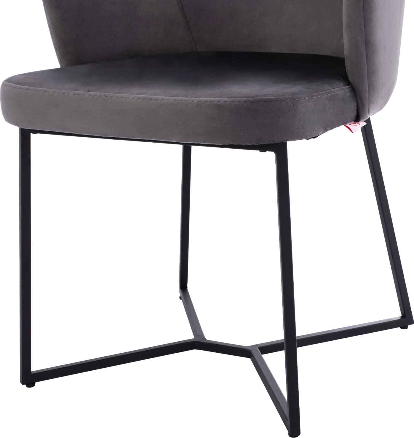 Jedilni set 7 kosov miza MDF orehov les furnir in naslanjači žamet siva FH10638