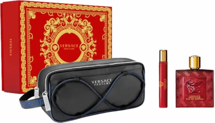 Set Eau de Parfum Eros Flame, 100 ml, 3-delni, unisex, Versace