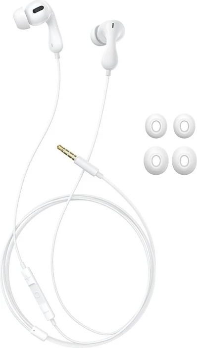 Kabelske slušalke za klice/muziko Baseus Encok HZ20, bele