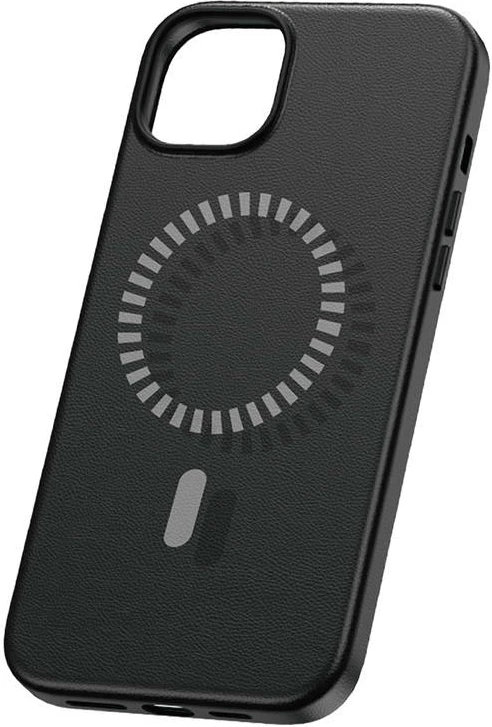 Magnetni ovitek za telefon Baseus Fauxther Series za iPhone 15 Pro Max, črn