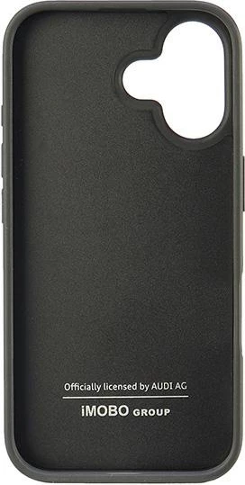 Ovitek za telefon, sintetično usnje, trdo ohišje, črn — Audi za iPhone 16 6,1"