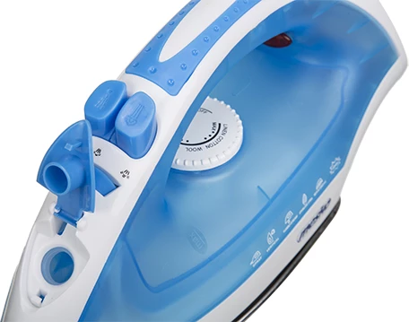Parni likalnik, Adler MS 5023, 2200 W, plošča iz nerjavnega jekla, modro-bel